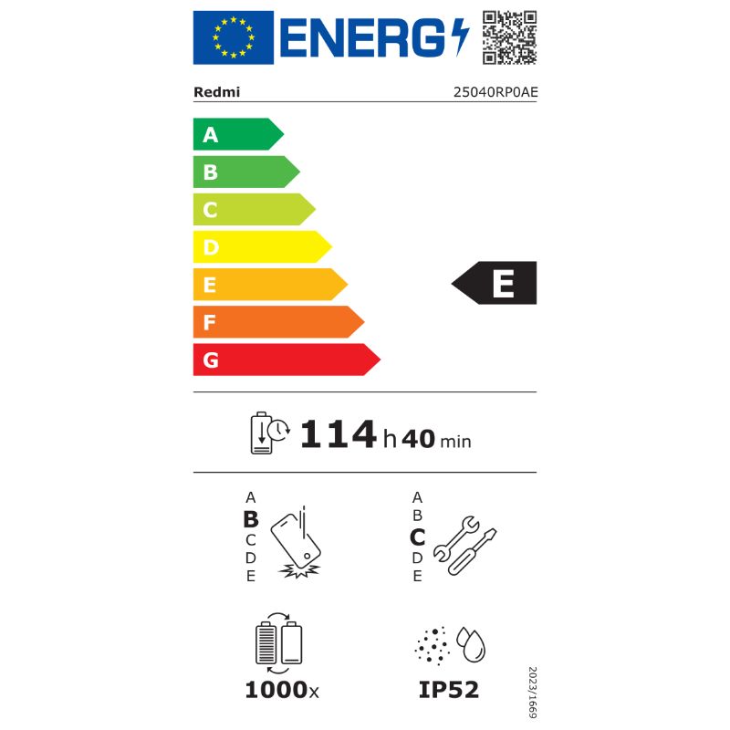 energy label pop up